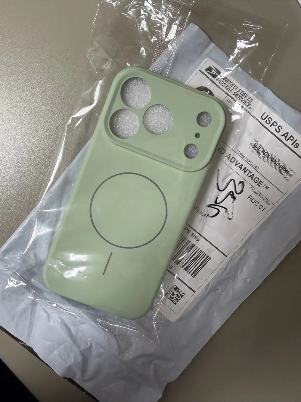 Apple Silicone MagSafe Case in Light Green